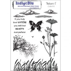 Indigoblu Nature I A5 Red Rubber Stamp