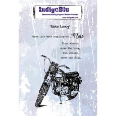 Indigoblu Ride Long A6 Red Rubber Stamp by Kay Halliwell-Sutton