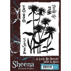 Sheena Douglass A Little Bit Sketchy A6 Unmounted Rubber Stamp - Wild At Heart