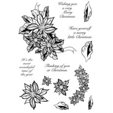 Creative Expressions John Lockwood Poinsettia Elements Clear Stamp Set