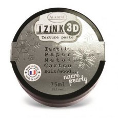 Aladine Izink 3D Texture Paste 75ml - Silver 4 For £19.79