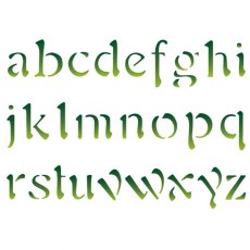 Stamperia Stencil D 20x15cm - Alphabet Small Letters KSD68