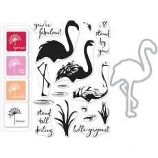 Hero Arts Color Layering Flamingo Die Stamps & Ink Pads SB108