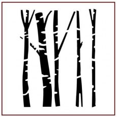Imagination Crafts Stencil 6x6 - Birch Trees