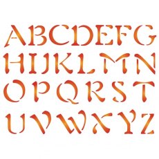 Stamperia Stencil D 20x15cm - Alphabet Capital letters KSD67