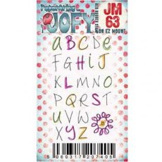 PaperArtsy Red Rubber Cling Mounted JOFY Collection Stamp - Mini JM63