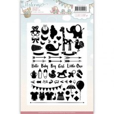 Yvonne Creations - Welcome Baby Clear Stamp