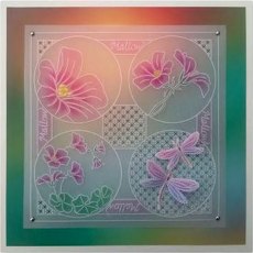 Claritystamp Ltd Linda's 123 Butterfly A5 Square Groovi Plate