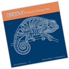 Claritystamp Ltd Striped Chameleon A6 Square Groovi Baby Plate
