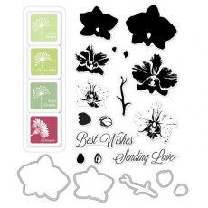 Hero Arts Color Layering Large Orchid Dies, Stamps & Ink Pads Bundle SB102