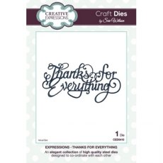 Creative Expressions Thanks for Everything Die by Sue Wilson - CLEARANCE