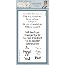Phill Martin Sentimentaly Yours - Achievement Verses Clear Stamp Set