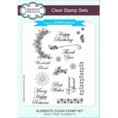 John Lockwood Daisy Trail Elements Clear Stamps Set