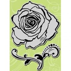 Stampendous Jumbo Cling Rubber Stamp Set - Rose