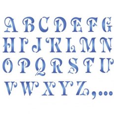 Stamperia Stencil D cm. 20x15 Alphabet Capital Letters KSD69