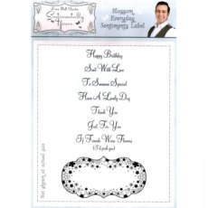 Phill Martin Sentimentally Yours Blossom Everyday Sentiments Label A5 Stamp Set