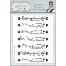 Phill Martin Sentimentally Yours Chic Floral 'Occasions' Border Sentiments