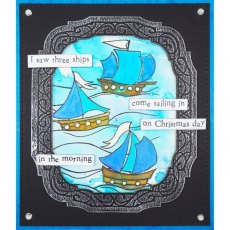 Woodware Clear Stamp Three Ships 2018