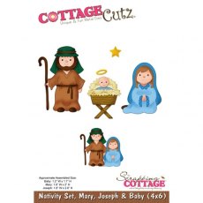 Cottage Cutz - Nativity Set, Mary, Joseph & Baby