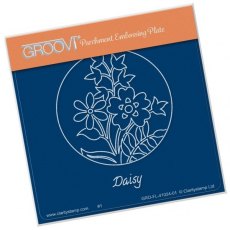 Claritystamp Ltd Daisy Floral Round A6 Square Groovi Baby Plate