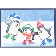 Stampendous Skating Penguins Clear Stamp Set