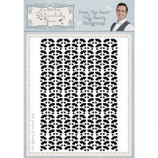 Phill Martin Sentimentally Yours From the Heart Tiny Hearts Background A6 Stamp Set