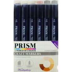Prism Craft Markers Set 12 - Neutrals x 6 Pens