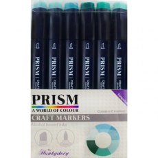 Prism Craft Markers Set 9 - Turquoises x 6 Pens
