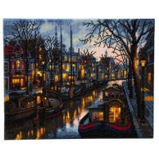 Craft Buddy Framed Crystal Art Kit, 40 x 50cm - Canal Life Amsterdam