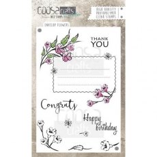 COOSA Crafts Clear Stamps A6 -Envelope Flowers