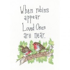 Heritage Crafts When Robins Appear Counted Cross Stitch Kit