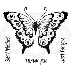 Woodware Clear Singles Pretty Flutterby Stamp