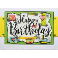Woodware Clear Singles Birthday Strips Stamp