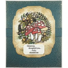 Woodware Clear Singles Toadstool Ring Stamp