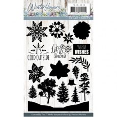 Precious Marieke - Winter Flowers, It's Cold Outside Clear Stamp