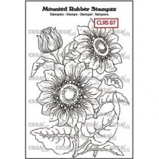 Crealies Mounted Rubber Stamp CLRS07 - Sunflower