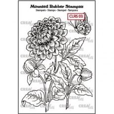 Crealies Mounted Rubber Stamp CLRS03 - Dahlia