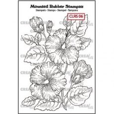 Crealies Mounted Rubber Stamp CLRS06 - Hibiscus