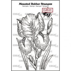 Crealies Mounted Rubber Stamp CLRS01 - Iris