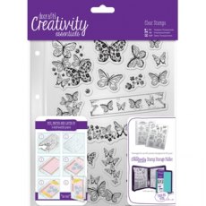 DoCrafts Creativity Essentials A5 Clear Stamps Butterflies Background