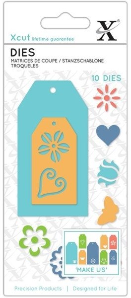 DoCrafts Xcut - Small Dies (11pcs) Floral Gift Tags