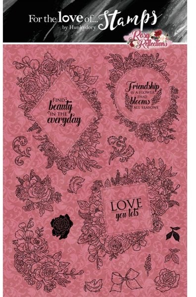 Hunkydory Hunkydory For The Love Of Stamps - Rosy Reflections A4 Stamp Set