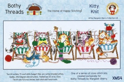 Bothy Threads Bothy Threads Kitty Knit Counted Cross Stitch Kit
