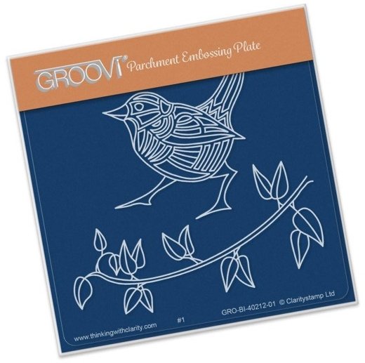 Clarity Clarity Stamp Ltd Wren & Leaves A6 Square Groovi Baby Plate