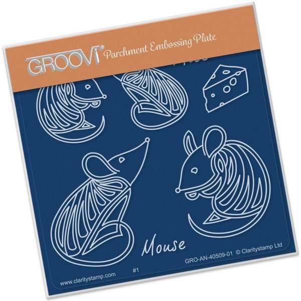 Clarity Clarity Stamp Ltd Mice A6 Square Groovi Baby Plate