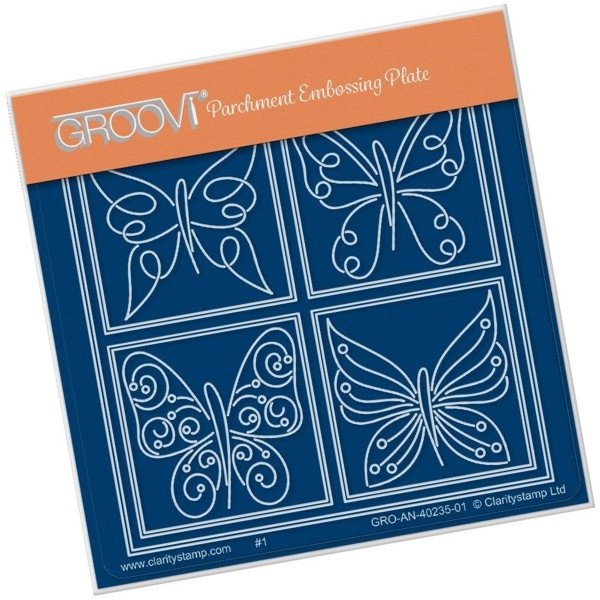 Clarity Clarity Stamp Ltd Butterfly Farfalla A6 Square Groovi Baby Plate