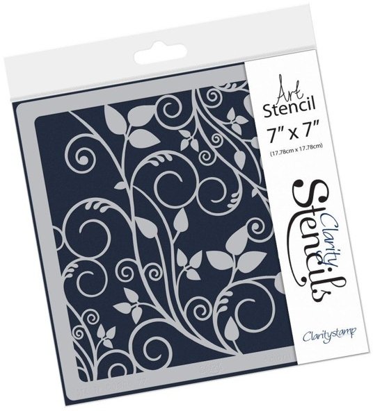Clarity Clarity Stamp Ltd Leafy Swirl Stencil 7 x 7 inch