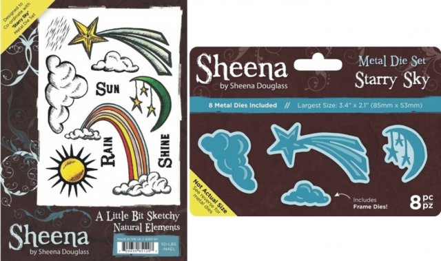 Sheena Douglass Starry Sky Die & Natural Elements Stamp