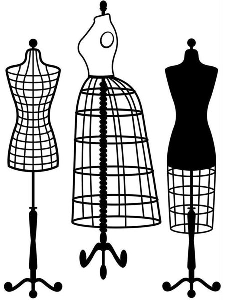 Darice Darice Essentials A6 Dress Forms Embossing Folder