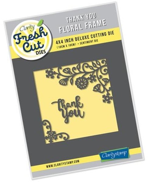Clarity Clarity Stamp Ltd Thank You Floral Frame Fresh Cut Die
